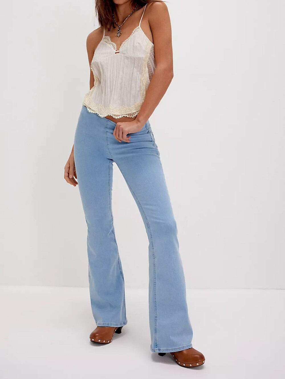 Free People Penny Pull On Flare Jeans